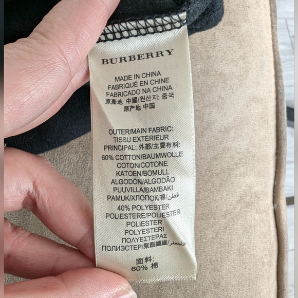 Burberry Brit Hearst Men's Zip Up Sweater - Black - Size Large - Picture 8 of 10